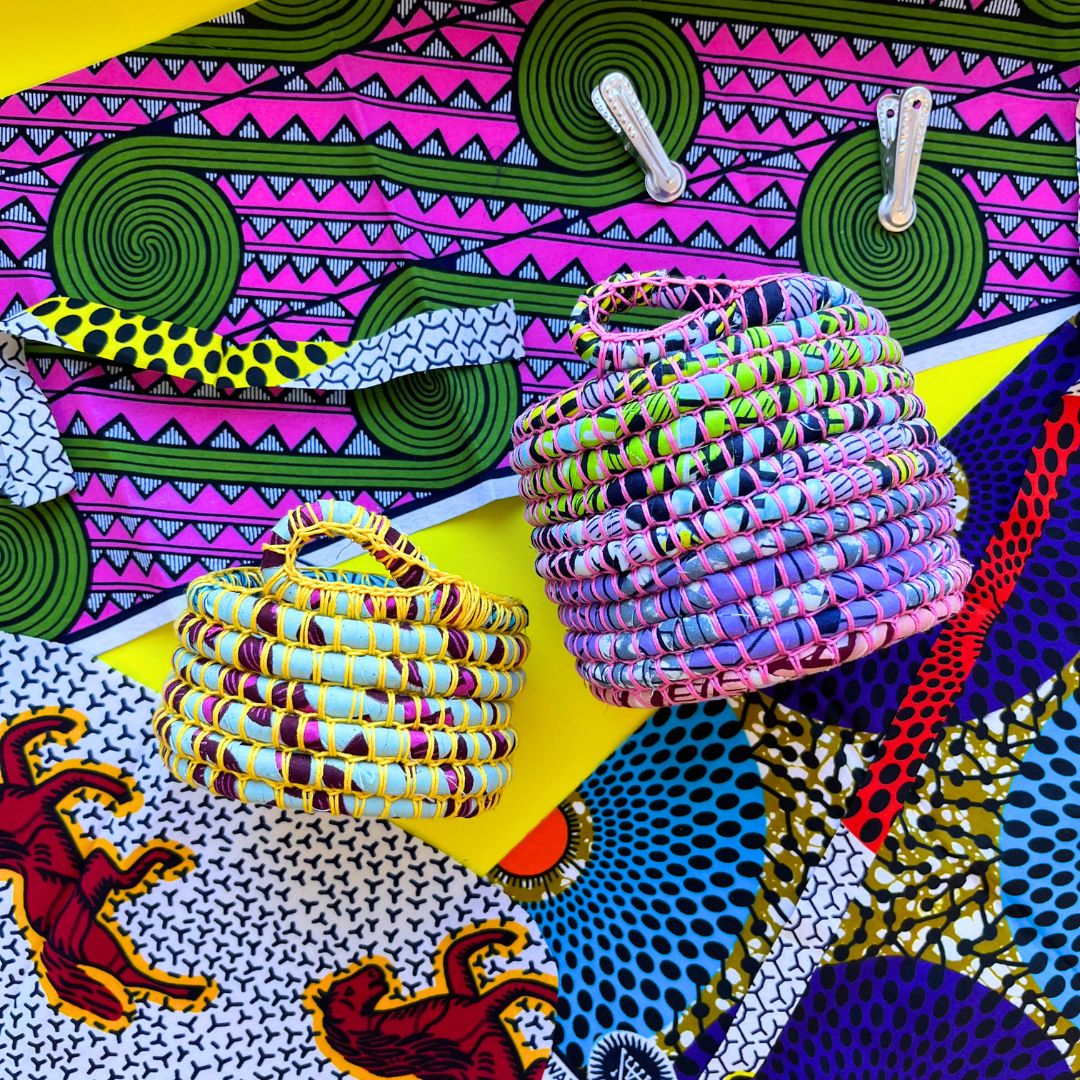 プティット・アフリケーヌ×Keito「アフリカンテキスタイルで包み編み」（水曜午前クラス）