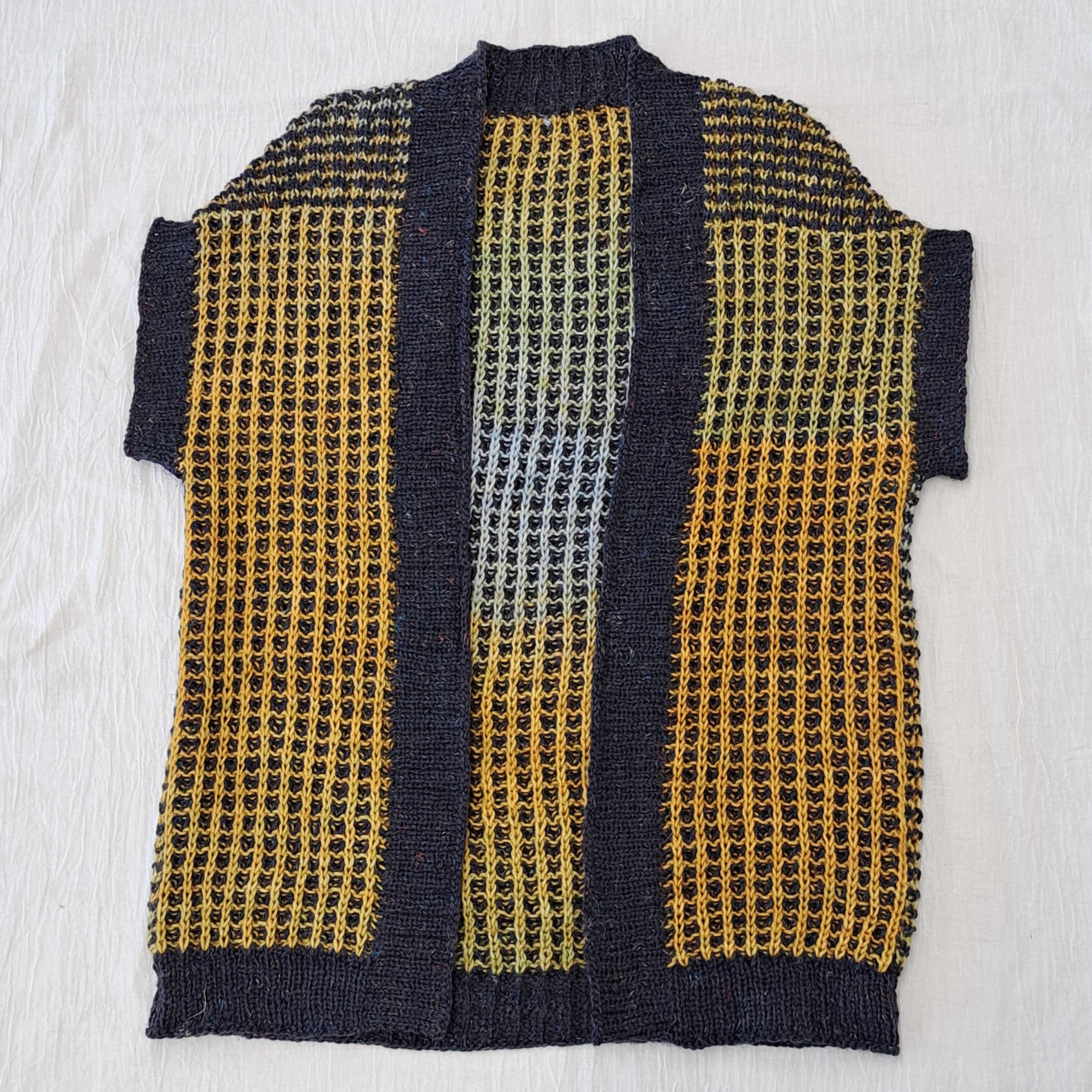 英文パターンで編むTUCK STITCHのベスト(土曜午後クラス)